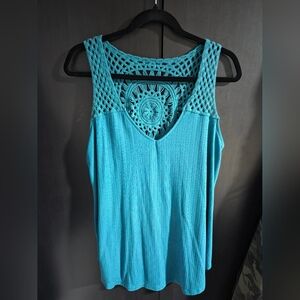 Torrid Turquoise Crochet Tank Top